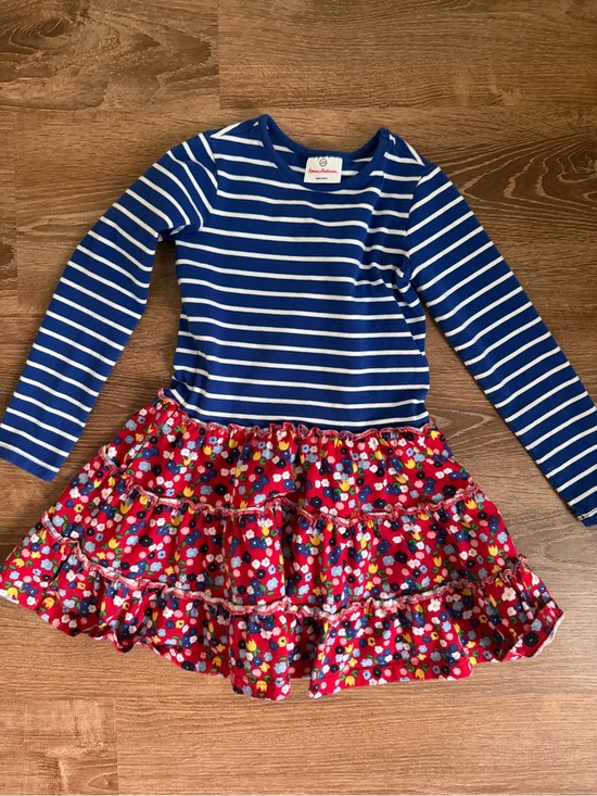 Hanna Andersson Other - Hanna Andersson ❤️Navy Stripe Top with Red Floral Ruffle Skirt Dress